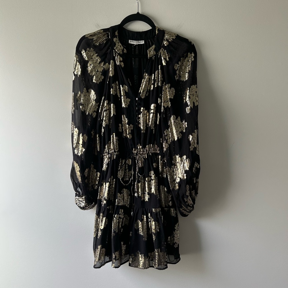 Karina Grimaldi black and gold flecked dress